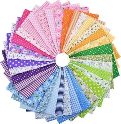 Produktbild von 70 Stück Patchwork Stoff Paket, 25 cm x 25 cm Baumwolle Stoff Handwerk Bedruckte, Baumwollstoff Meterware für Kleidung,Bettwäsche,Vorhänge, Tischdecken, Handgefertigt Material DIY Nachbildung Usw