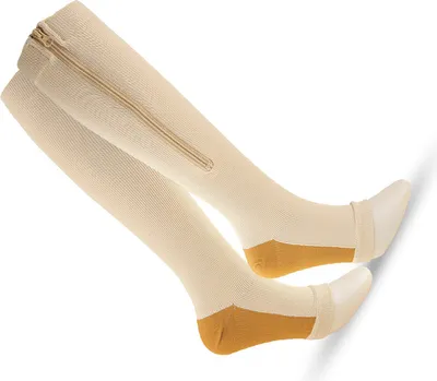 Obrázok produktu pre INF Kompresné ponožky na zips pre ženy a mužov Béžová XXL