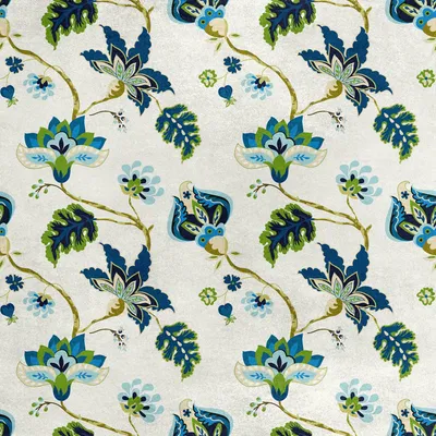 Produktbild von Royal Samt Stoff Polyester Zum Nähen - Motiv Fantasieblumen