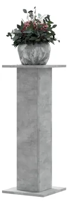 Produktbild von Pflanzenständer 2 Stück, Blumenständer, Dekosäule für Pflanzen, Blumenhocker, Blumentisch, Blumentopfhalter, Betongrau 30x30x80 cm, Holzwerkstoff