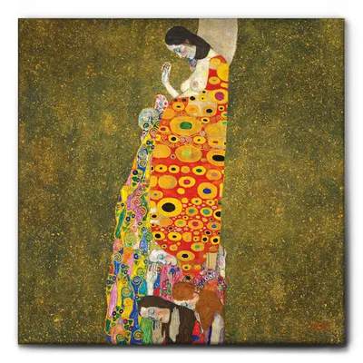 Image de Giallobus - L'espoir 2 - Gustav Klimt - 50L x 50l cm - Tableau - Toile à cadre standard