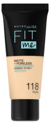 Obrázek produktu pro Maybelline Fit Me Matujący podkład do twarzy 118 Nude, 30 ml