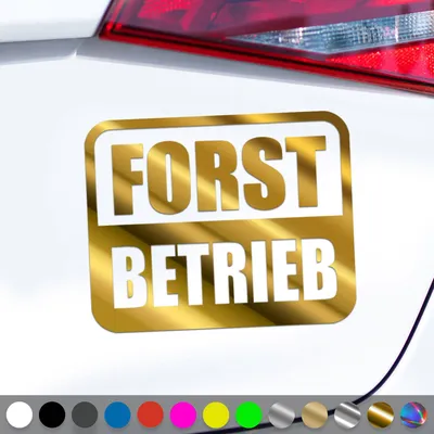 Produktbild von PantherPixel Forstarbeiten Aufkleber Forstwirt Forstbetrieb Sticker Auto Geschenkidee Farbe Chrom-Gold