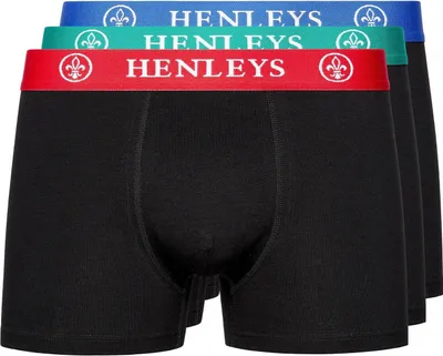 Obrázek produktu pro Henleys - Pánské boxerky "Primas" (3-pack) BG1333 (S) (Black)