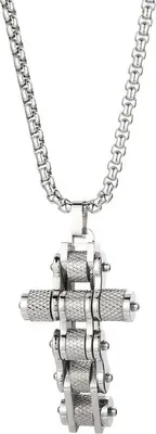 Produktbild von Halskette Chain Cross - Silber für Herren KP29314