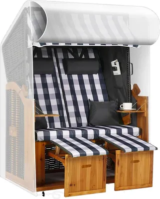 Produktbild von Strandkorb Abdeckung PE Wasserdicht Winddicht UV Schutz 135x105x175/140cmTransparent