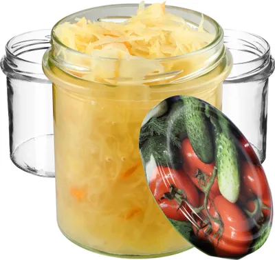 Produktbild von KADAX Marmeladengläser 350ml, fi82 mm, Einmachgläser mit Schraubdeckel, Honiggläser, Einweckgläser