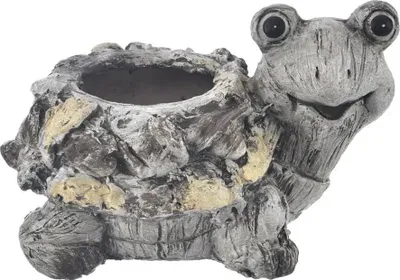 Obrázek produktu pro INDECOR Ebi Květináč želva 32 x 25 x 21 cm, keramika, vzor kámen X14124
