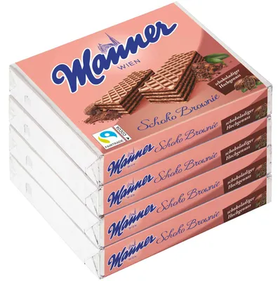 Produktbild von Manner Schoko Brownie Schnitten 4x75g