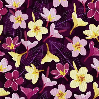 Immagine prodotto di DEKOSTOFFE OUTDOOR OXFORD - Motivo plumeria sulle foglie I DX370