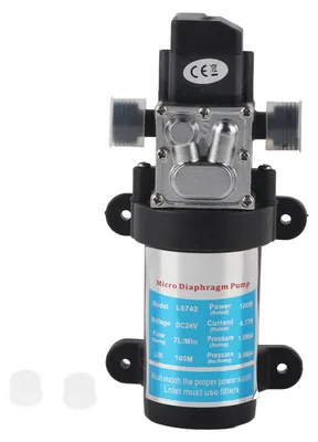 Zdjęcie produktu dla Elektryczna pompa z mikromembraną, samozasysająca, woda pod ciśnieniem, DC24 V, 100 W, 7 l/min, skok 60 m