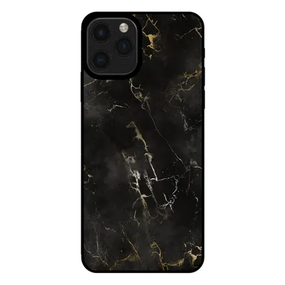 Produktbild von Smartphonica Handytasche für iPhone 11 Pro mit Marmordruck - TPU Rückseitenschutzhülle Marmordesign - Schwarz