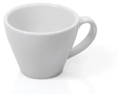 Produktbild von 6x Espresso doppio Tasse Obertasse Italia 180 ml weiß, Porzellan, Doppelter Espresso