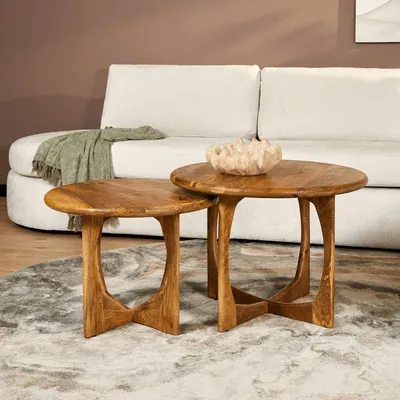 Productafbeelding van StarFurn Salontafel Milou Naturel Ø60cm