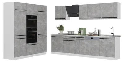 Imagen del producto de Mueble de cocina Vicco R-Line Hormigón/Blanco 180 cm encimera Mármol, Model 67019