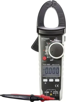 Immagine prodotto di VOLTCRAFT VC585 Pinza amperometrica calibrata (ISO) digitale CAT III 600 V Display (conteggi): 4000 (VC585-ISO)