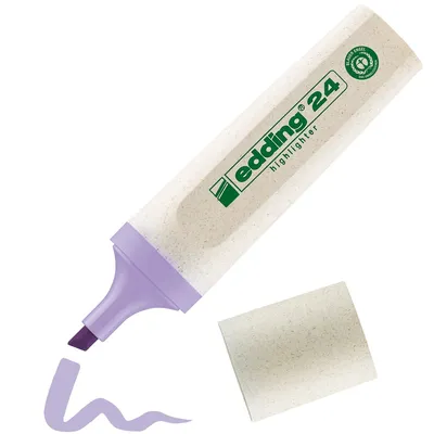 Zdjęcie produktu dla Edding 24 EcoLine, 1 szt., Fioletowy, Końcówka ścięta, Fioletowy, Biały, Tubka, 2 mm