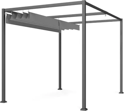 Productafbeelding van Pergola - Tuinpaviljoen - Terrasoverkapping - Buitenluifel - Schaduwdoek - Met Schuifdak