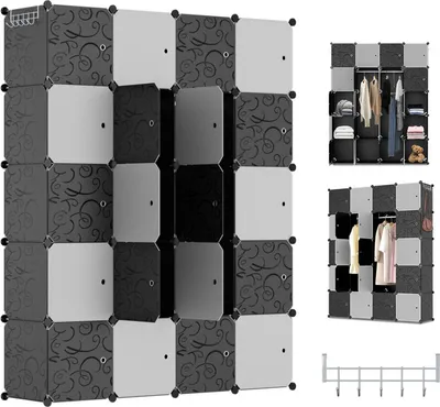 Obrázok produktu pre Hengda šatník DIY skrinka na topánky s gumovou paličkou multifunkčná polica 20 kociek