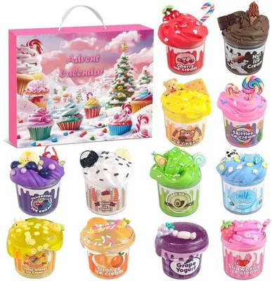 Zdjęcie produktu dla Omgoods - Kalendarz adwentowy DIY do robienia slime dla dzieci