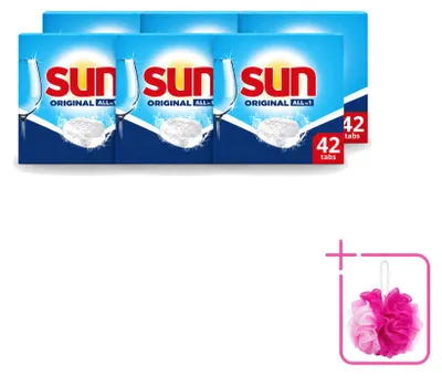 Produktbild von 6 x Sun Original Spülmaschinentabs - Sparpackung - 6 Stücke