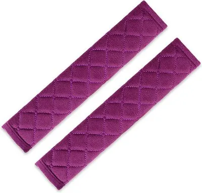 Produktbild von Kinderwagenriemhoezen, 2-pack, multifunctionele autogordelbeschermer voor kinderen en volwassenen, 28cm, Paars, schouderkussens