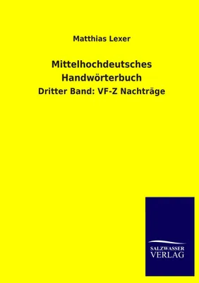 Produktbild von Mittelhochdeutsches Handwörterbuch