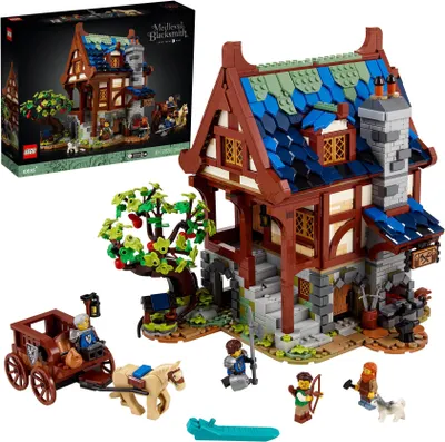 Produktbild von LEGO 21325 Ideas Mittelalterliche Schmiede Set für Erwachsene, Sammlerstück, Set zum Bauen und Ausstellen