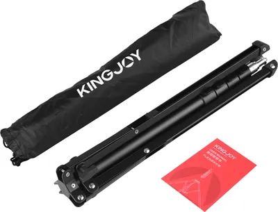 Produktbild von KINGJOY FL2019 Einstellbarer Metallstativ 8 kg Tragkraft 1/4 Zoll Schraube max. Hoehe 180 cm / 5,9 ft mit Tragetasche fuer Fotografie Studio Reflektor Softbox LED Video Licht Regenschirm