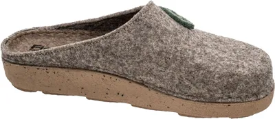Produktbild von Fischer Damen Hausschuh Blätter Applikation Filz Pantoffel dicke Sohle 646302, Größe:40 EU, Farbe:Braun