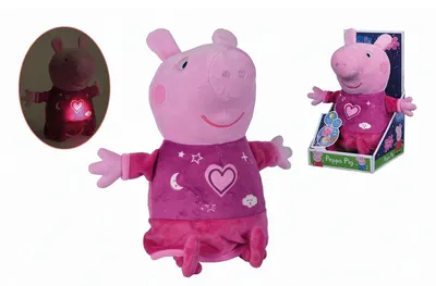 Immagine prodotto di Simba 109261016 - Peluche Peppa Pig "Buonanotte", 2-in-1 con ninna nanna e luce notturna, spegnimento automatico, 25 cm, adatto a bambini dai primi mesi di vita