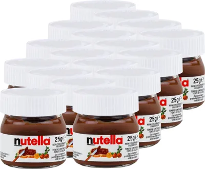 Produktbild von Ferrero Nutella Mini Glas Brotaufstrich Schokolade 25g - Nuss-Nougat (17er Pack