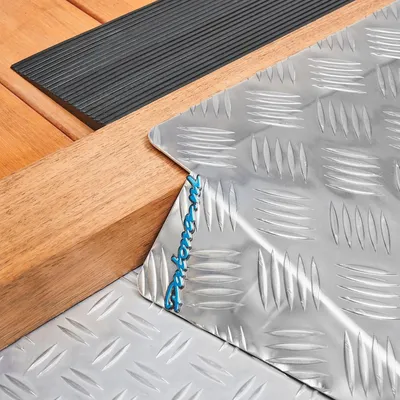 Produktbild von Aluminium-Türschwellenrampe 6–9 cm + Gummirampe 15 mm