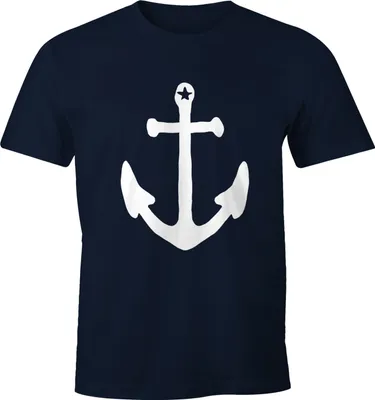 Produktbild von Herren T-Shirt Anker Anchor Stern Vintage FunShirt Moonworks® 4XL