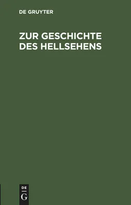 Produktbild von Zur Geschichte des Hellsehens