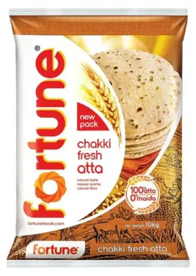 Zdjęcie produktu dla Pełnoziarnista mąka pszenna Fortune Chakki Fresh Atta 10 kg - do roti