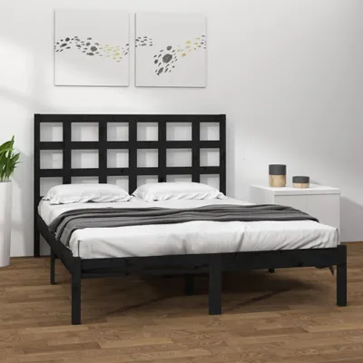 Obrázek produktu pro The Living Store Postel z masivu černá 200x200 cm