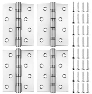 Produktbild von Türband Scharnier Türscharnier - Edelstahl - 100 x 73 mm - Set mit 4 Stück - Für schwere Belastung und Holztüren