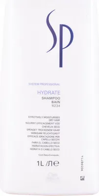 Produktbild von Wella Professionals System Professional Hydrate Shampoo, 1000 ml, Shampoo, Professionell, Unisex, trockenes Haar, Entwirren, Hydratisierung, Feuchtigkeitsspendend, Klärend