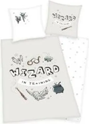 Obrázok produktu pre Obojstranná posteľná bielizeň Harry Potter Čarodejník z Bradavíc 2 ks 135 x 200 cm 80 x 80 cm