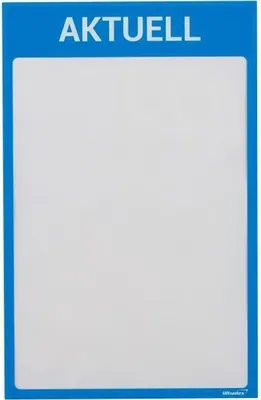 Produktbild von Infotaschen mit Überschrift -Aktuell- magnetisch für DIN A4 352x225mm VE=5 Stück blau