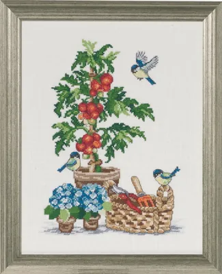 Produktbild von Permin Kreuzstich Stickpackung "Tomaten", Zählmuster, 29x37cm, 90-7351