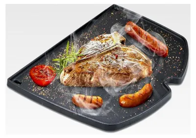Produktbild von Grillpfanne aus Gusseisen für Weber Q300, Q3000, Q3200, Q3400 Serien, 45,2 x 31,5 cm, Zubehör für Gasgrills