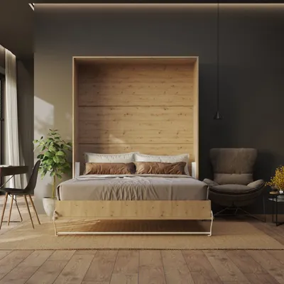 Obrázek produktu pro Skříňová postel SMARTBett 160x200cm Vertikální skládací postel a nástěnná postel
