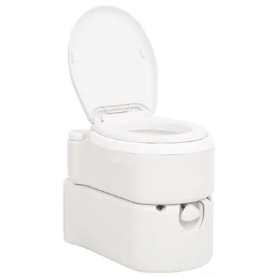 Image de Toilette de camping intégrée blanc 24+17 L PEHD et PP