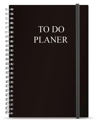 Produktbild von Tagesplaner undatiert Notizbuch To Do Liste 120 Seiten 148x210mm Hardcover Schwarz