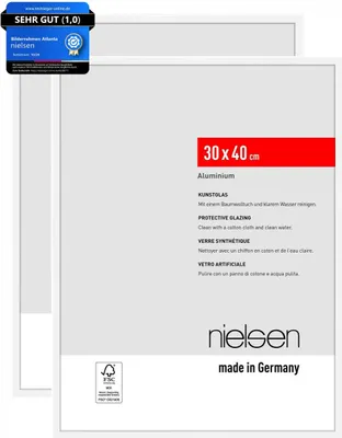 Obrázek produktu pro nielsen rám na obraz Atlanta (sada 2 kusů), 30x40 cm, hliník bílý matný