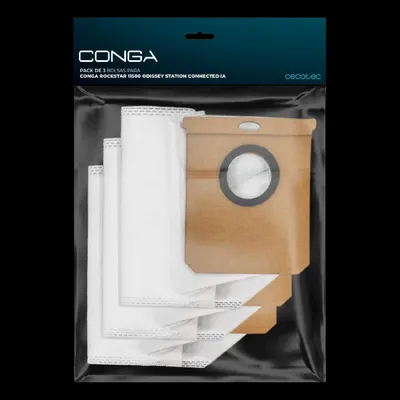 Zdjęcie produktu dla Cecotec A01_EU01_103597, Worek na kurz, Odkurzacz robot, Biały, Cecotec, Conga Rockstar 11500 Odyssey Station Connected IA, 3 szt.