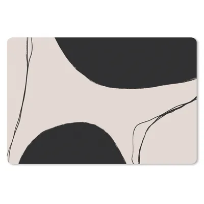 Produktbild von MuchoWow® Schreibtischunterlage Pastell - Schwarz - Minimalismus 60x40 cm - XXL Mauspad - Großes Mauspad
