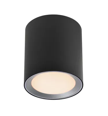 Produktbild von Nordlux Landon Long LED bathroom ceiling light LED (monochrome) LED 6.5 W Warm white to cool white Black